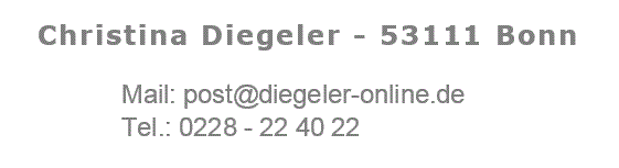 Christina Diegeler - Kontaktadresse
